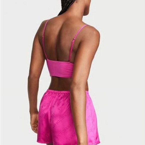 NWT Victoria's Secret Frenzy Modal Adjustable Crop Cami Top in Fuchsia Pink XL - Picture 3 of 9